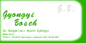 gyongyi bosch business card