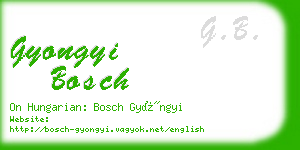 gyongyi bosch business card